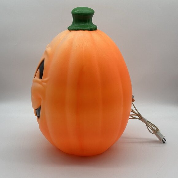Jack-O-Lantern Blow Mold Large Pumpkin 22" Lighted Vintage General Foam Plastics - Picture 5 of 8